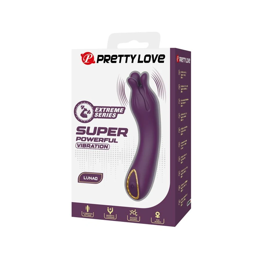 PRETTY LOVE - VIBRATORE RICARICABILE LUNAO 10 FUNZIONI VIOLA
